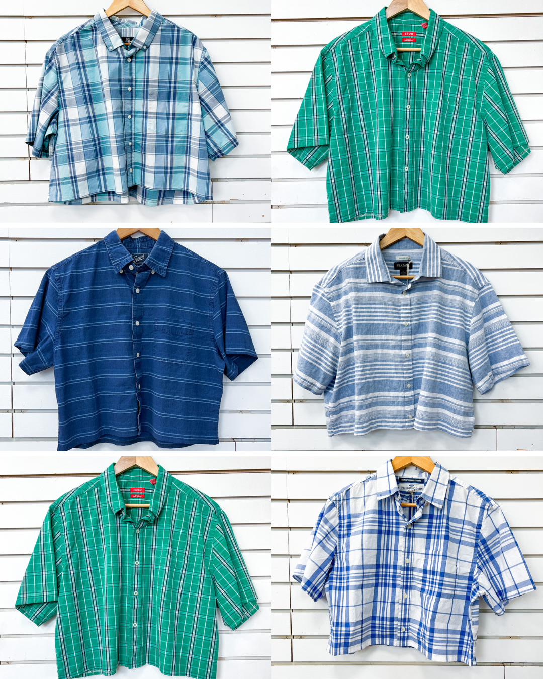 FG Rework - cropped button down *multiple variants*