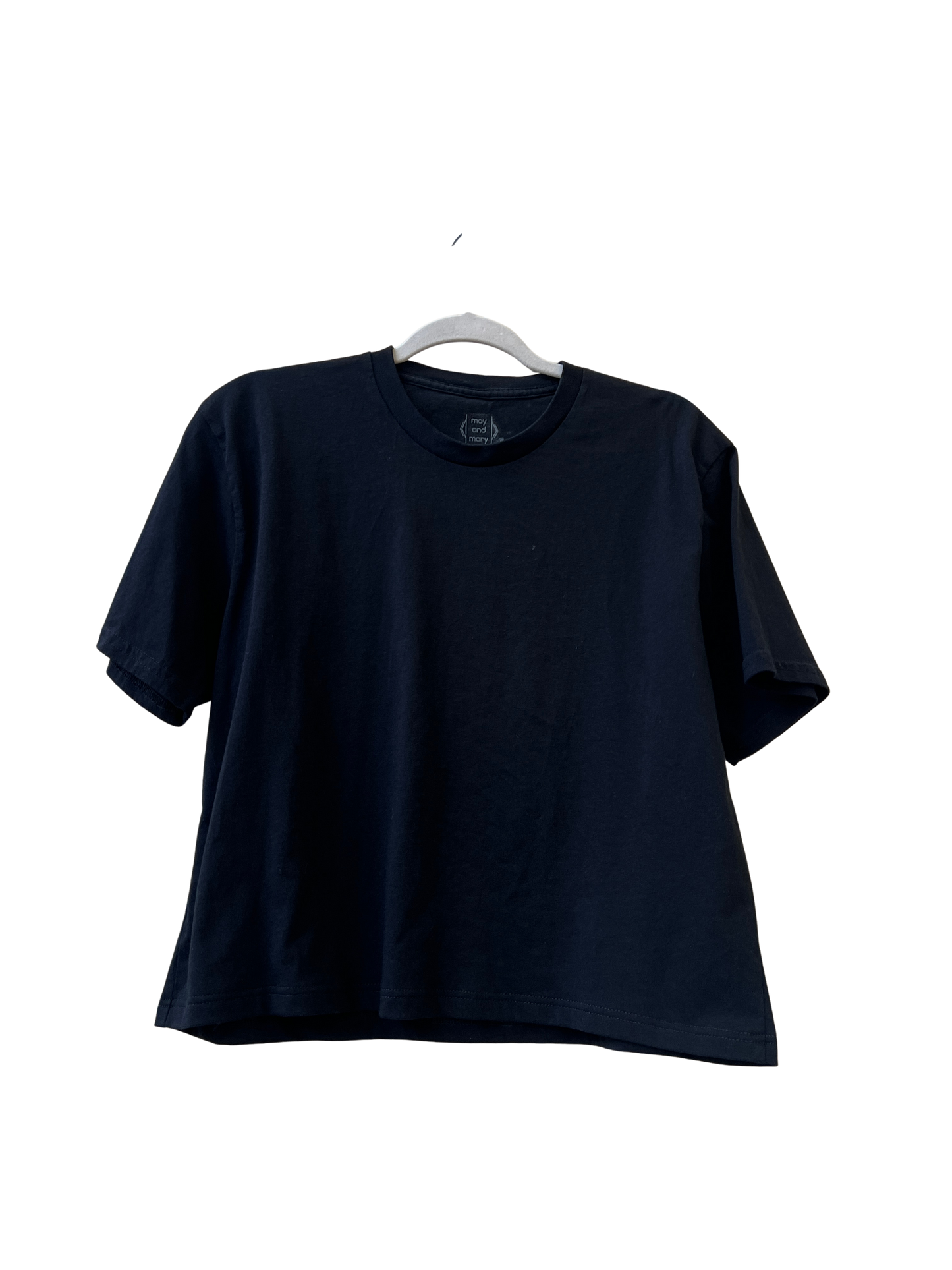 May and Mary Organic Cotton Crop Tee- Black
