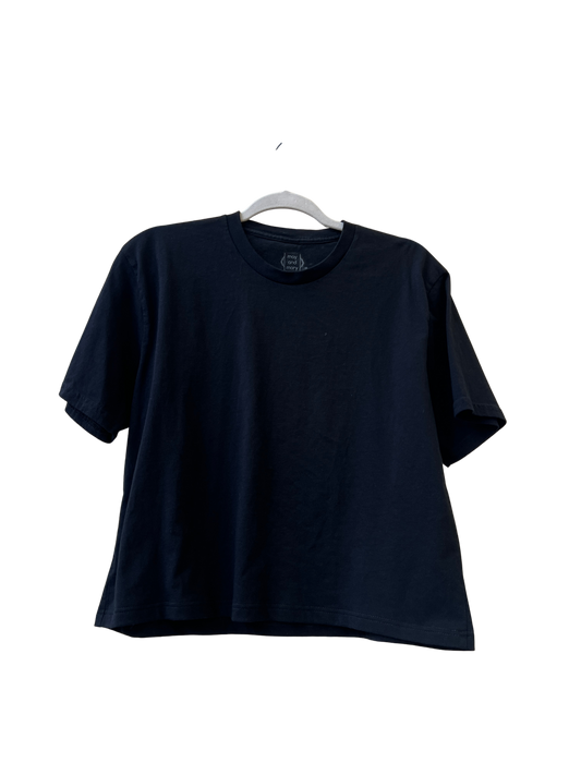 May and Mary Organic Cotton Crop Tee- Black