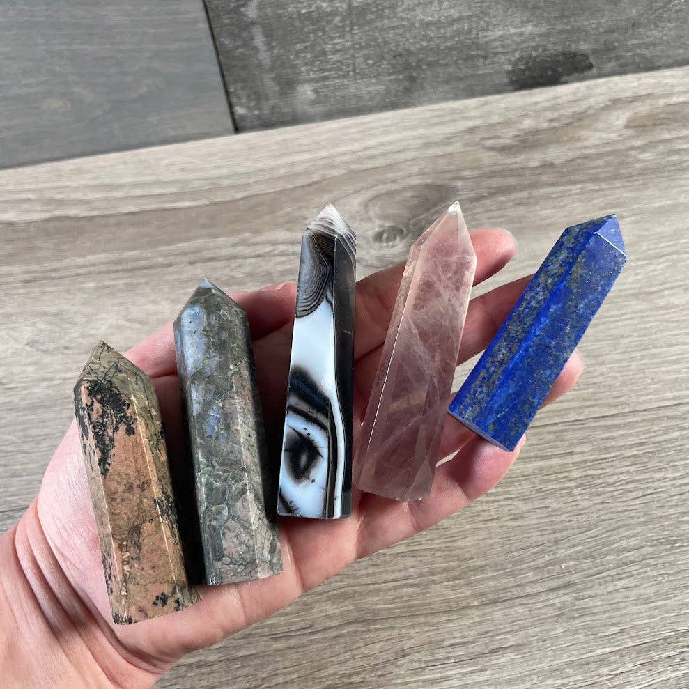 Gemstone Obelisks 2–3 oz for Crystal and Metaphysical Shops