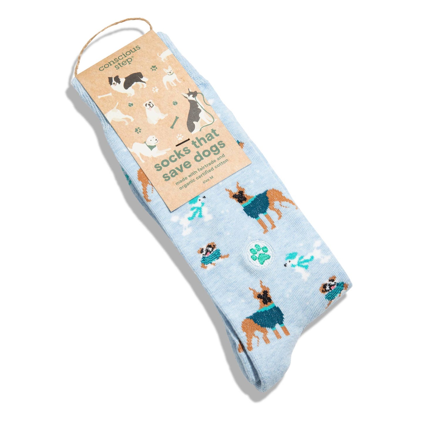 Conscious Step Socks that Save Dogs (Blue Dogs)