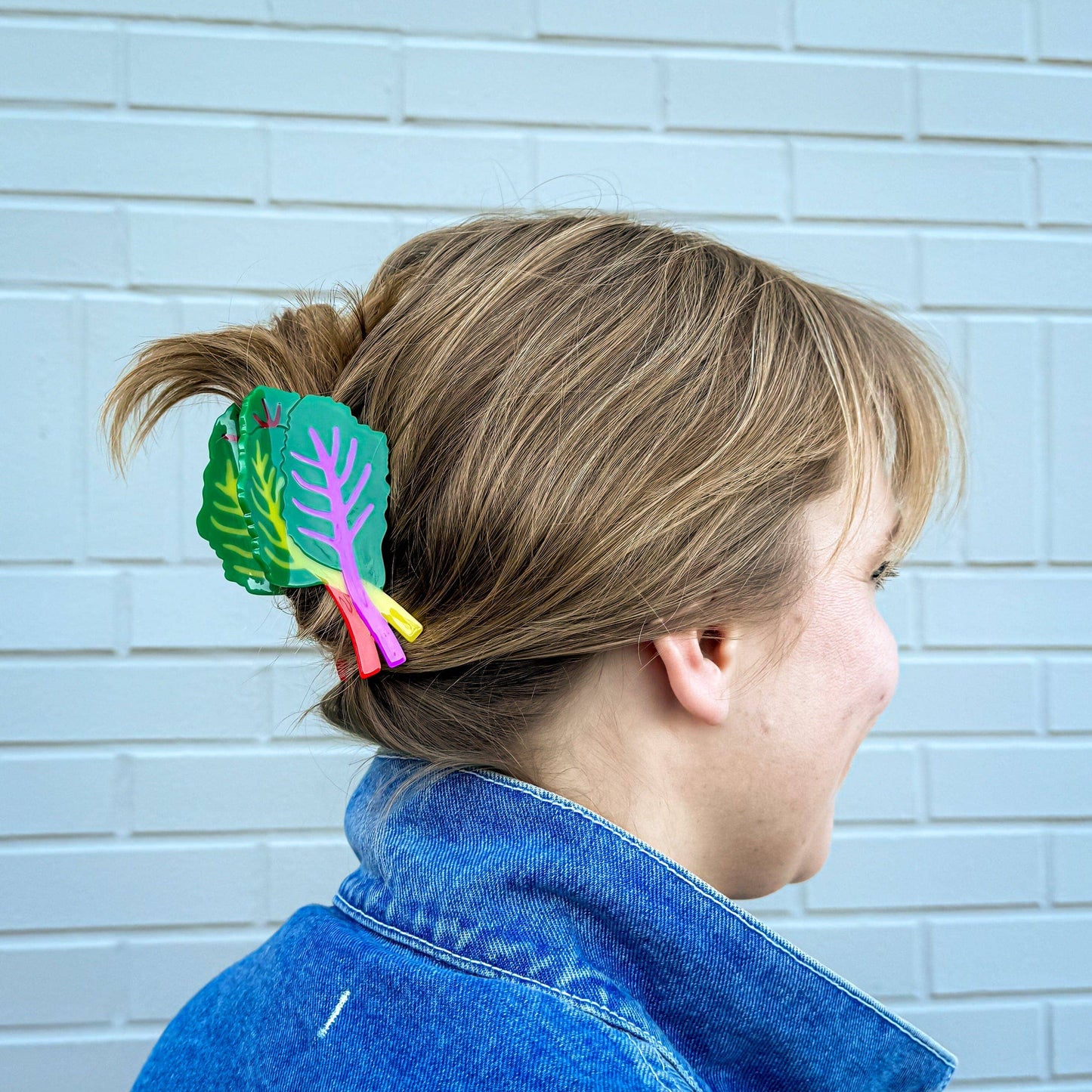 Jenny Lemons Large Rainbow Chard Hair Claw Clip