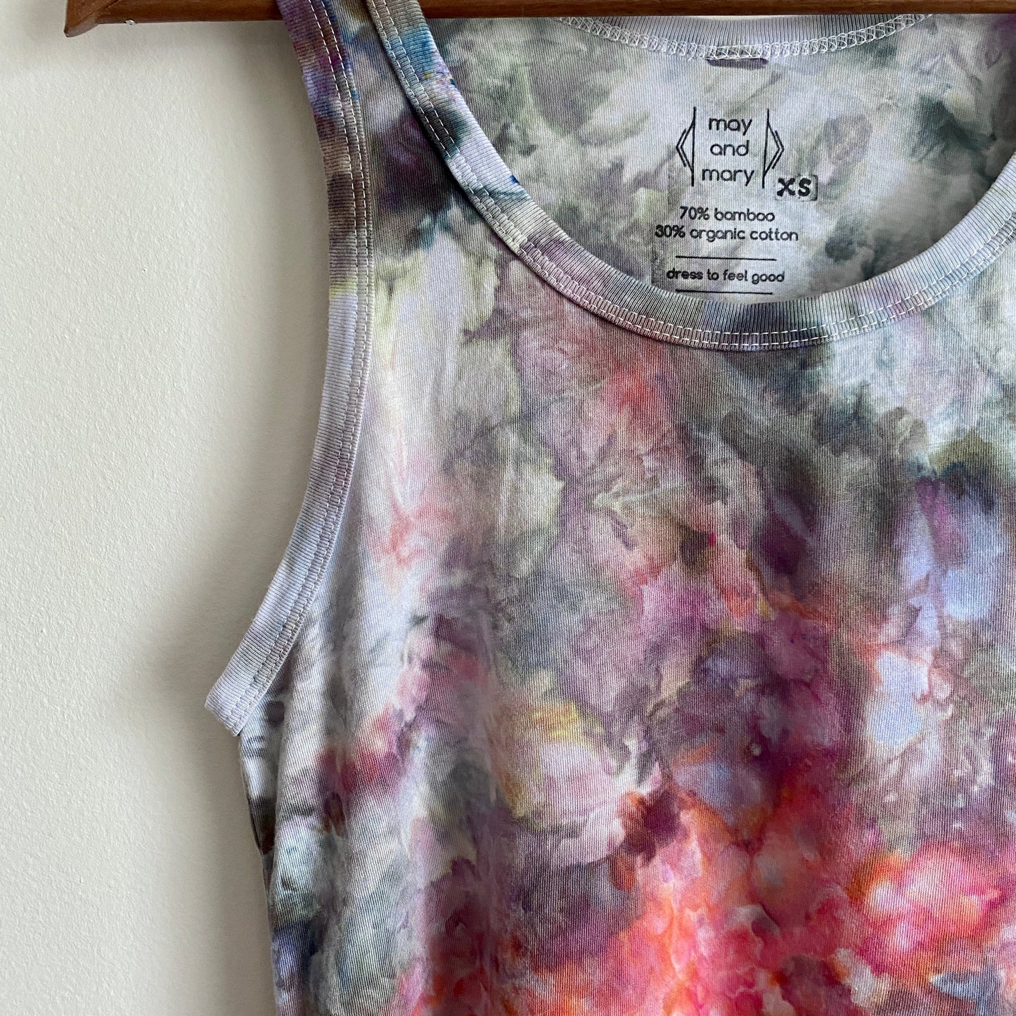 May and Mary Tie Dyed Loose Crop Tank - New Spring