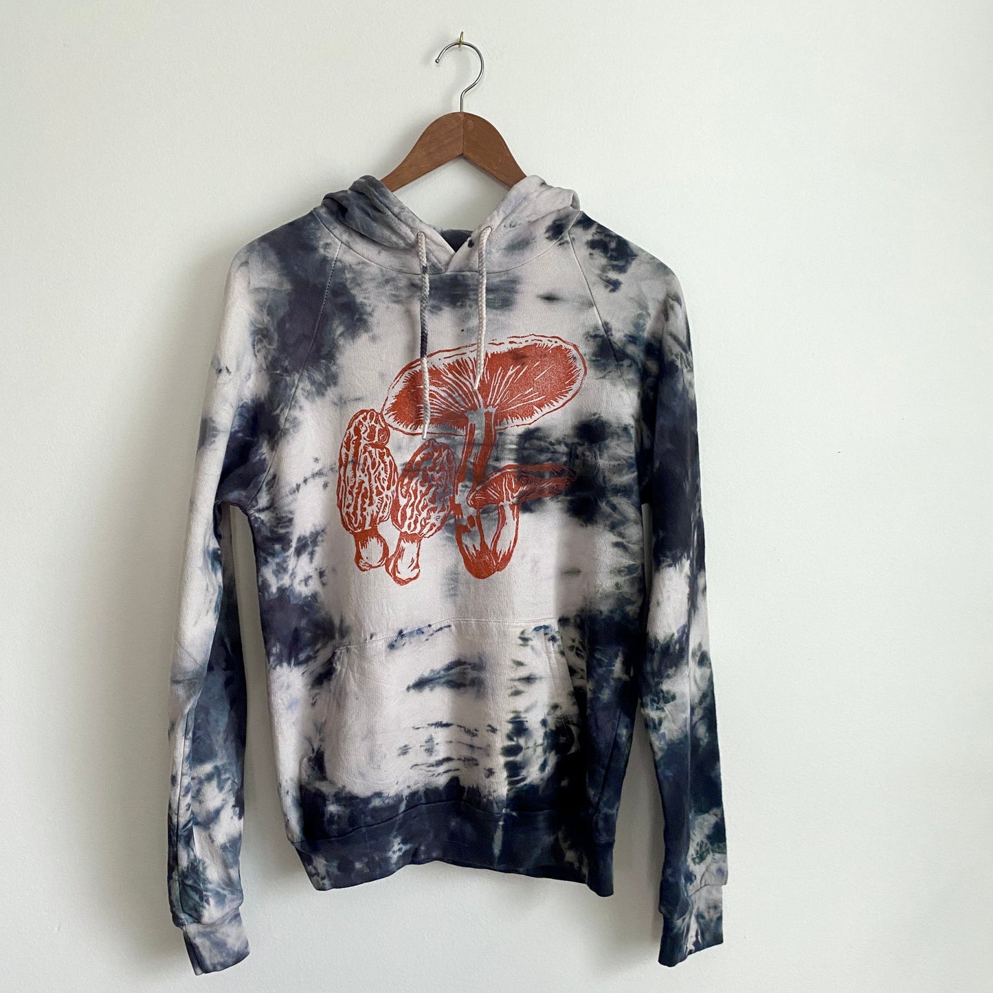 May and Mary Tie Dyed Hoodie with Mushroom Print - Witchy