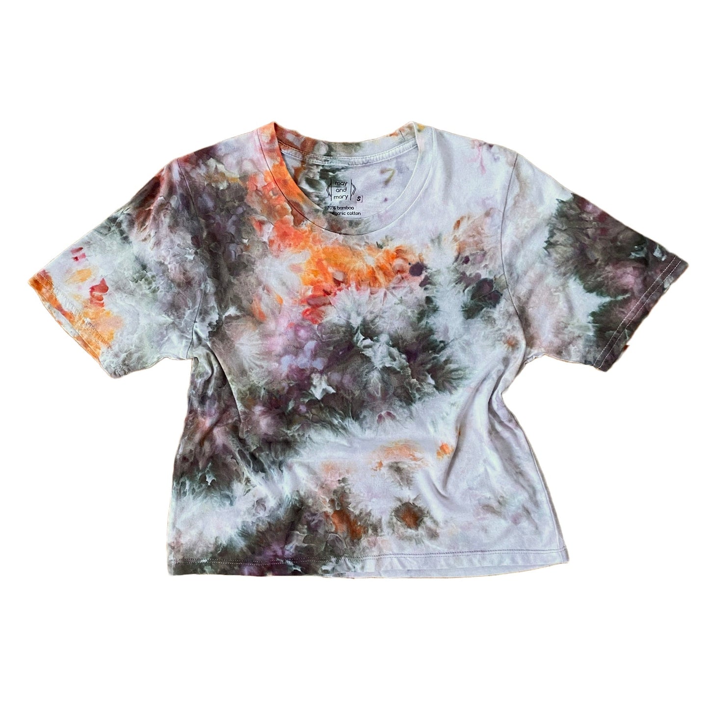 May and Mary Tie Dyed Bamboo Gender Neutral Crop Tee - New Spring