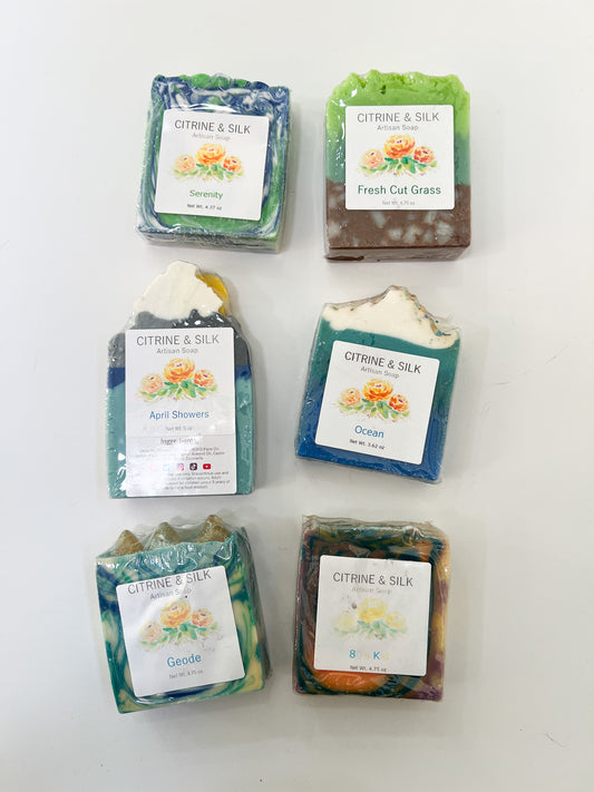 Citrine and Silk Soaps