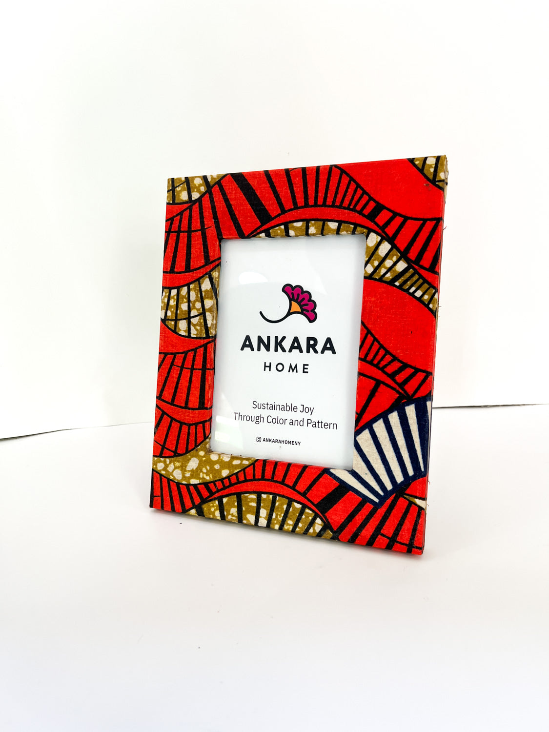 Ankara Picture Frame - large burnt orange