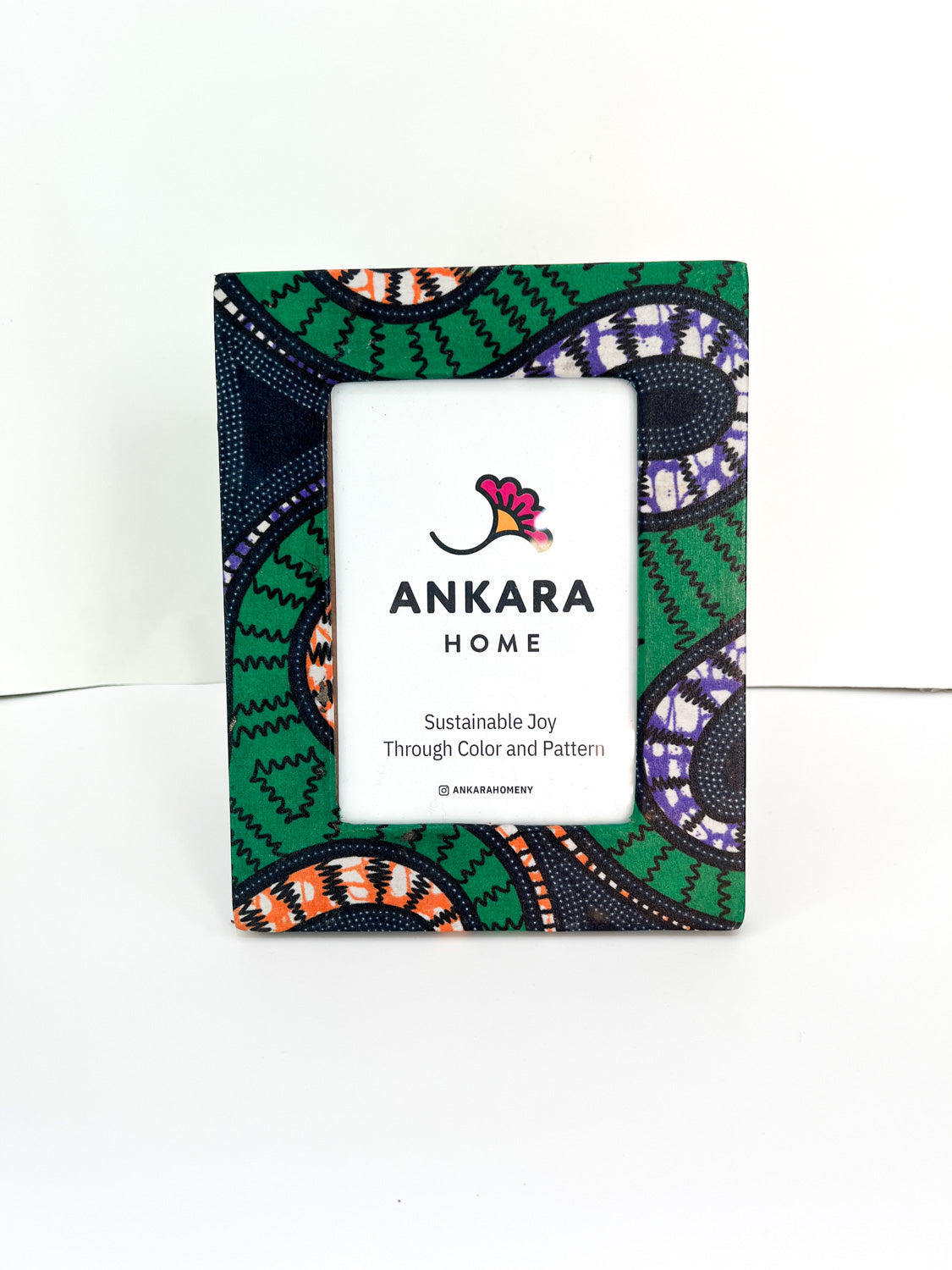 Ankara Picture Frame - medium green multicolor