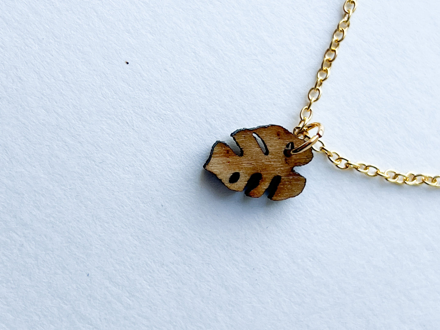 Rose Gottlieb - monstera leaf necklace #2