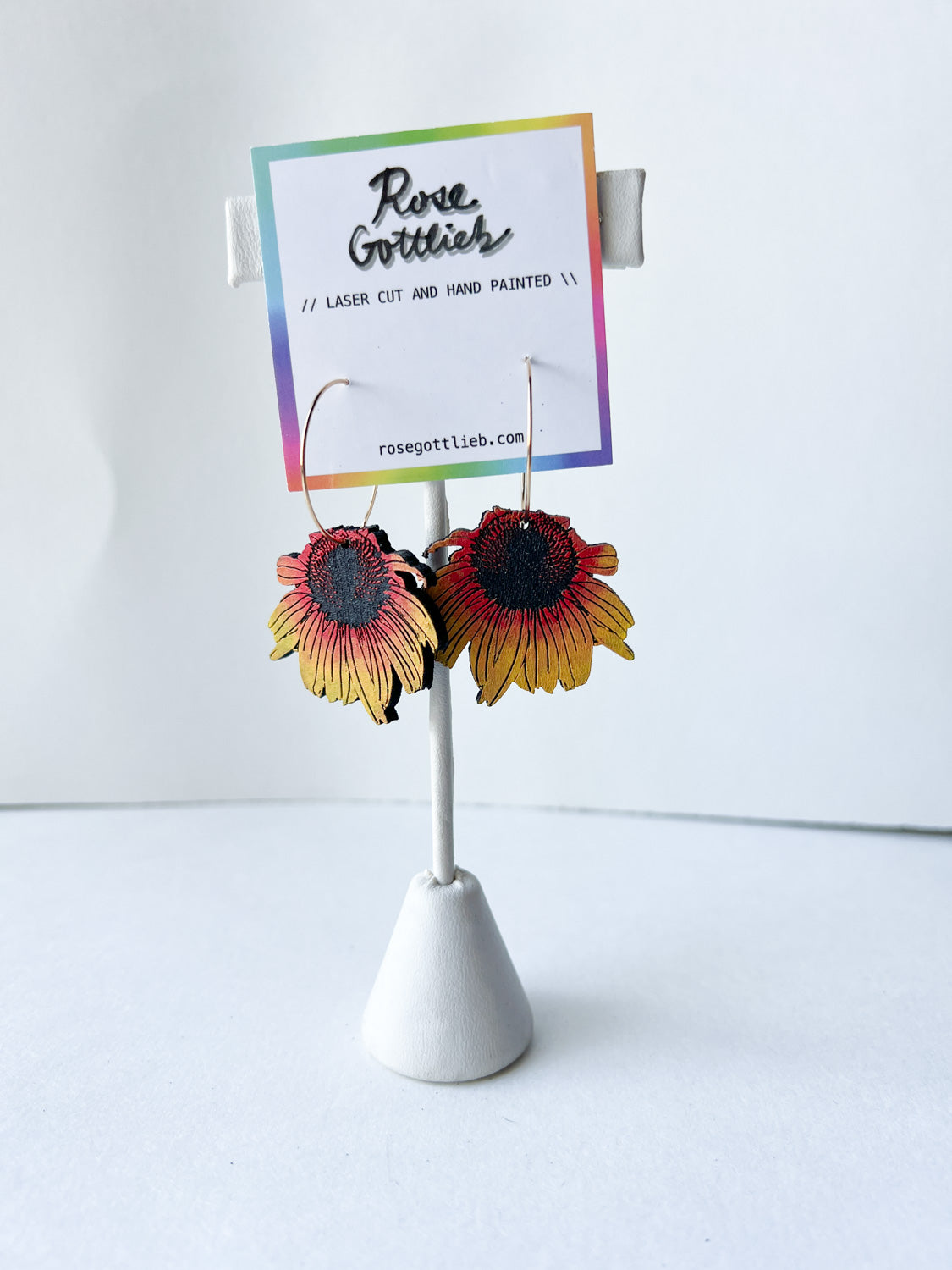 Rose Gottlieb Earrings - sunflower hoops