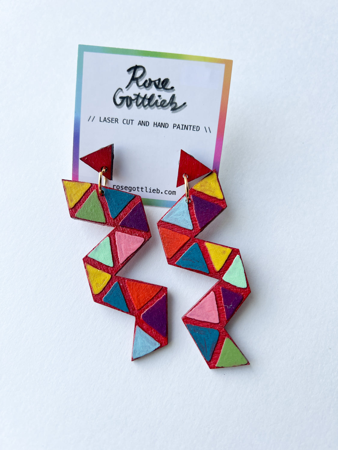Rose Gottlieb Earrings - geometric squiggles
