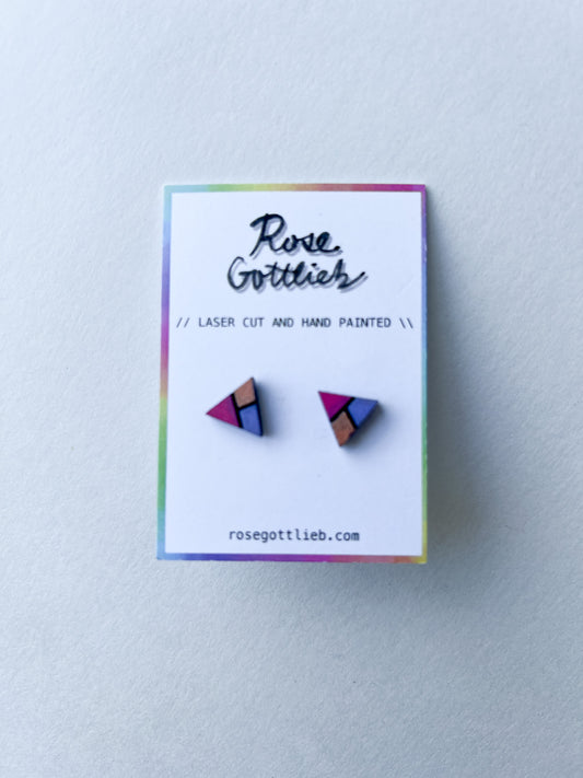 Rose Gottlieb Earrings - small triangle studs*