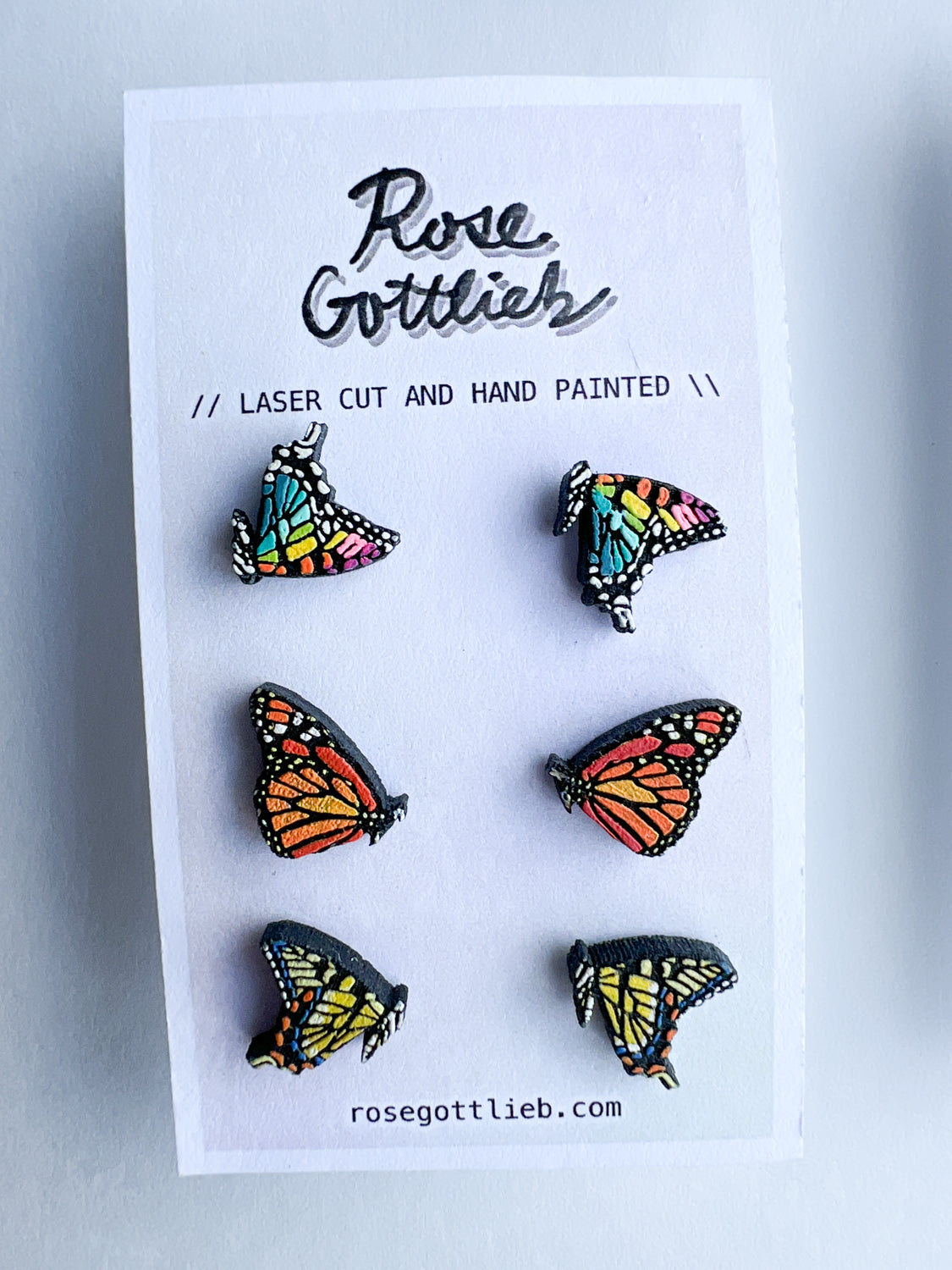 Rose Gottlieb Earrings - stud set - butterflies