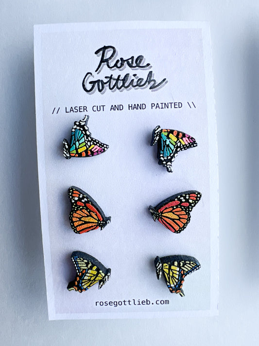 Rose Gottlieb Earrings - stud set - butterflies