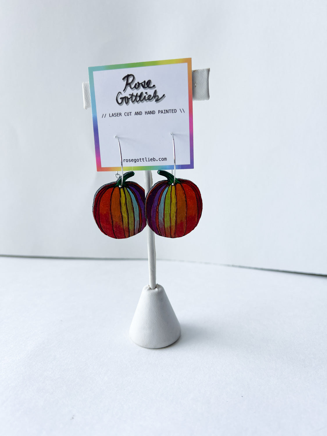 Rose Gottlieb Earrings - rainbow pumpkins