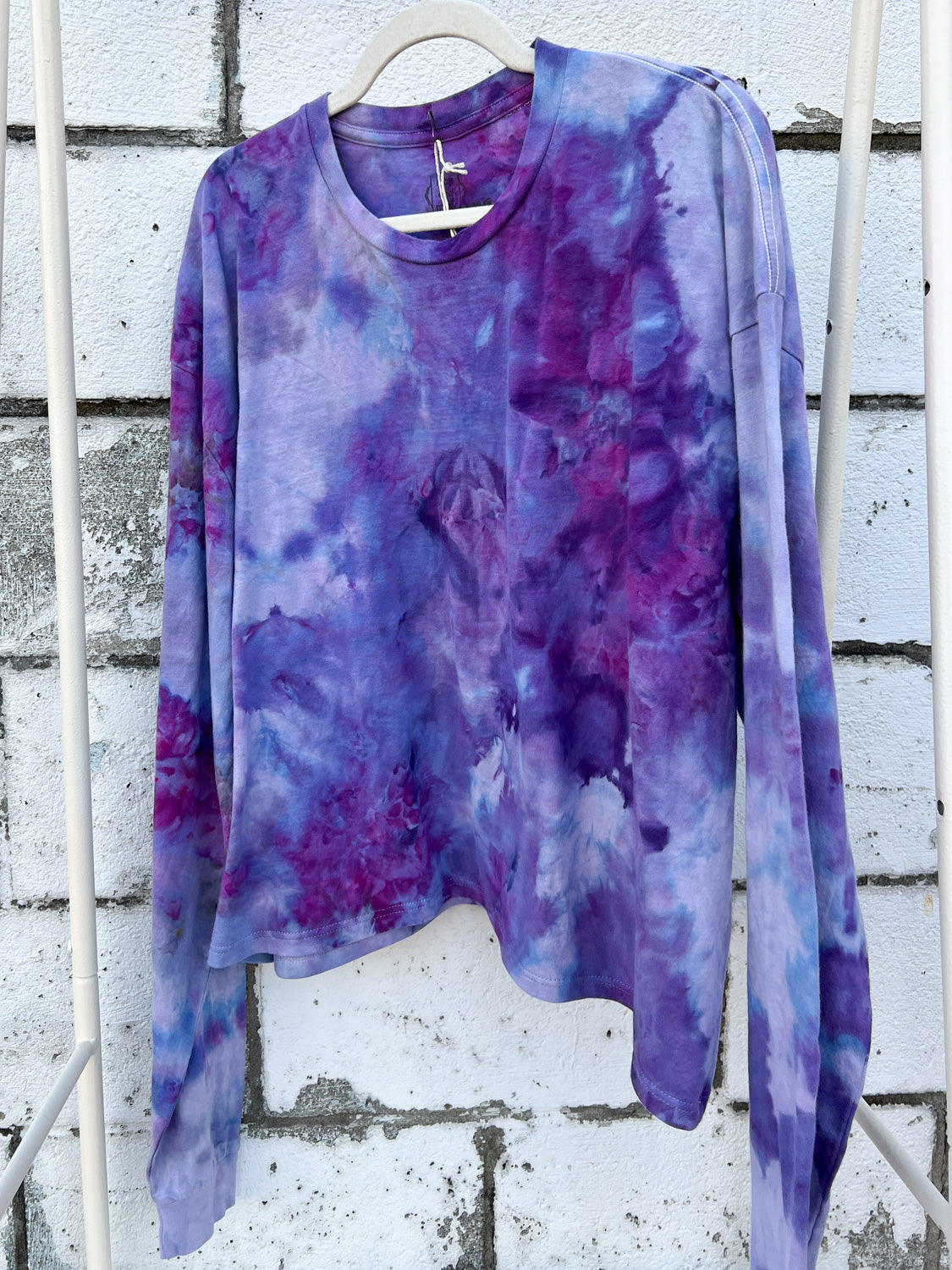 May and Mary Organic Cotton Long Sleeve Crop Tee - Royal