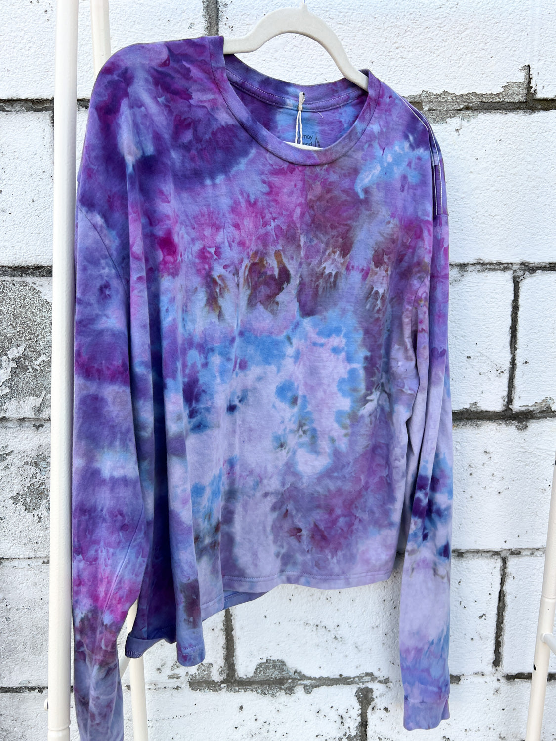 May and Mary Organic Cotton Long Sleeve Crop Tee - Royal