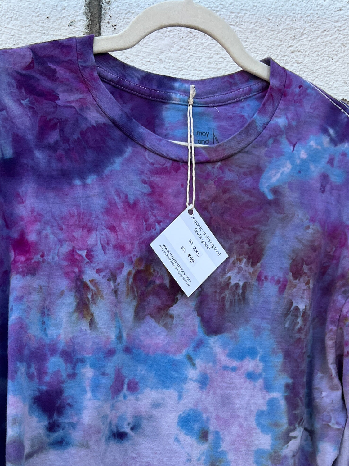 May and Mary Organic Cotton Long Sleeve Crop Tee - Royal