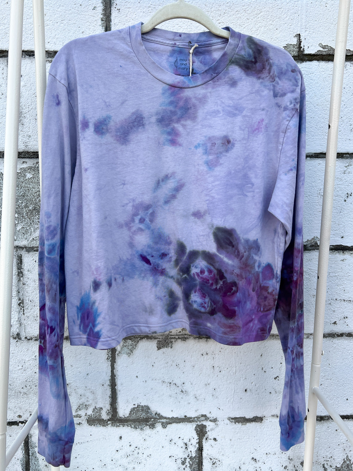 May and Mary Organic Cotton Long Sleeve Crop Tee - Royal