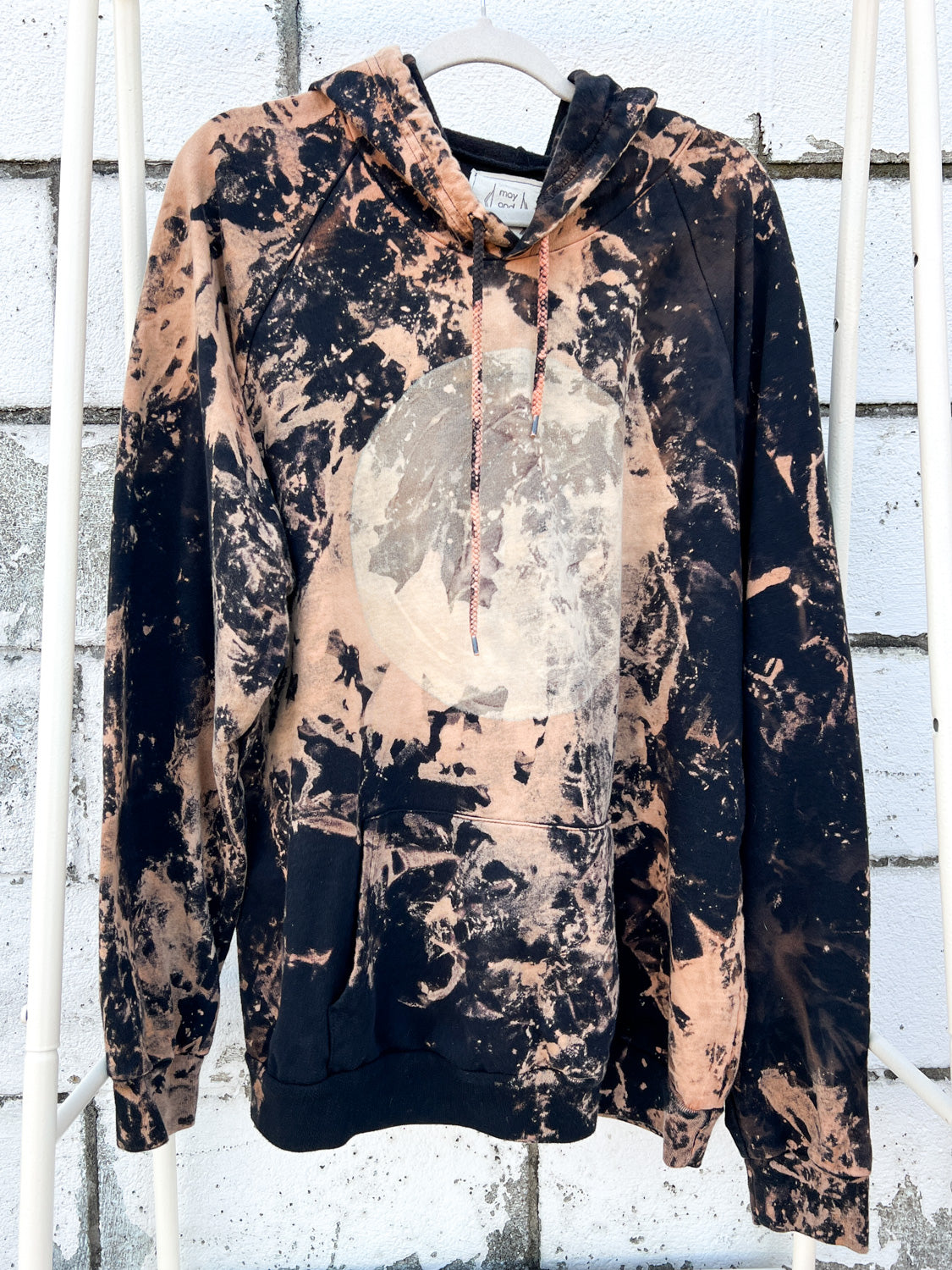 May and Mary Organic Cotton Tie Dye Hoodie- Fire Moon