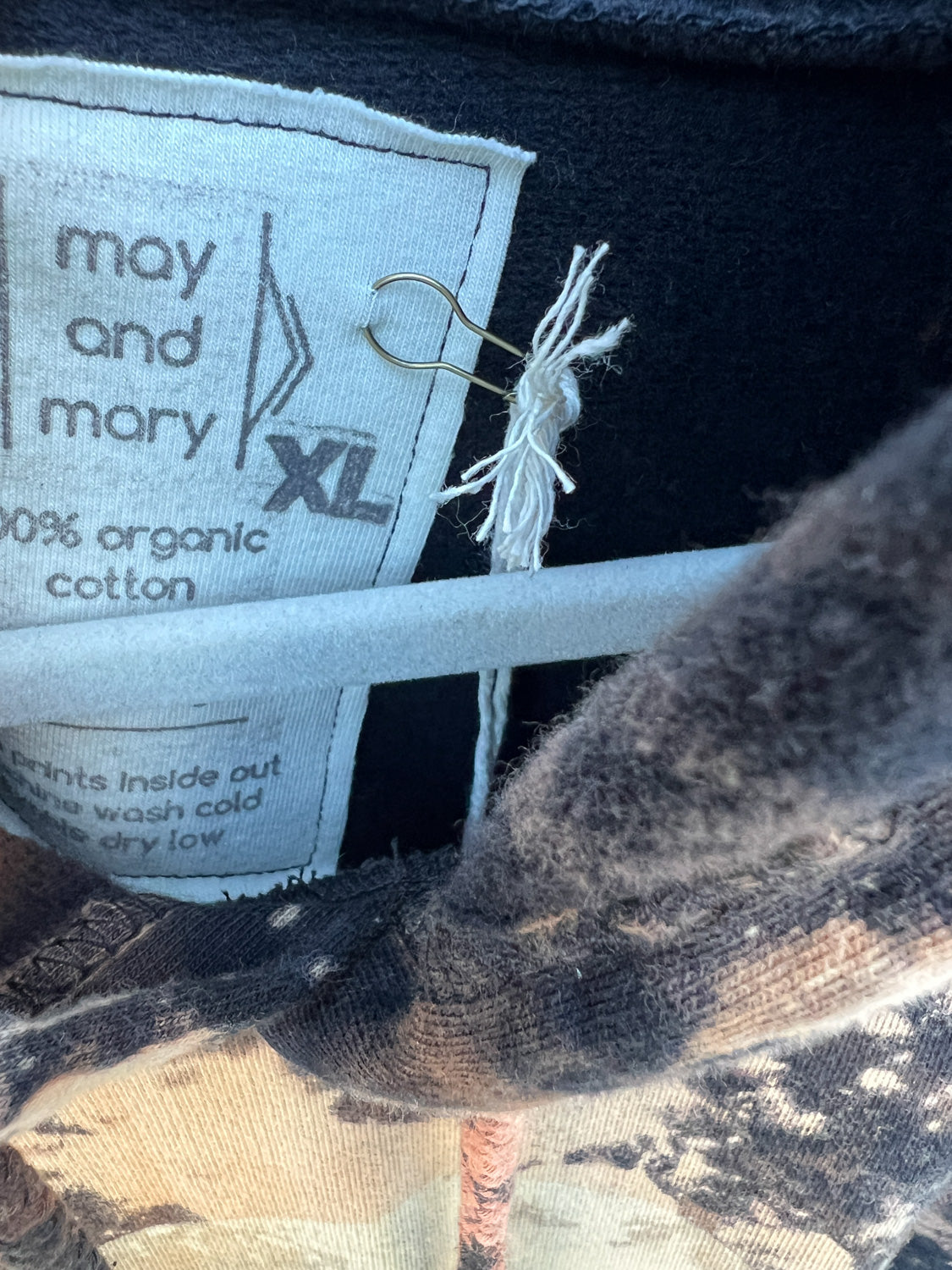 May and Mary Organic Cotton Tie Dye Hoodie- Fire Moon