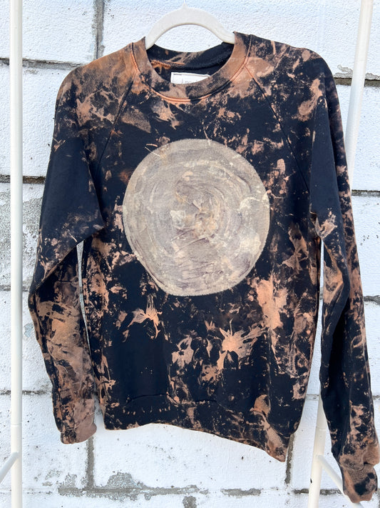 May and Mary Ice Dyed Organic Cotton Sweatshirt- Fire Moon