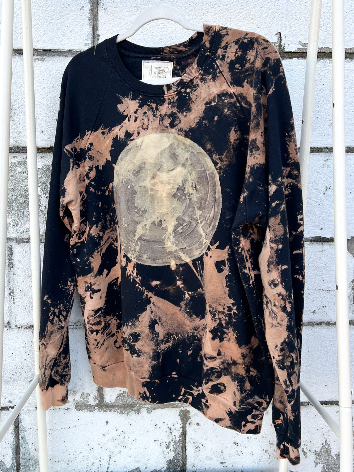 May and Mary Ice Dyed Organic Cotton Sweatshirt- Fire Moon