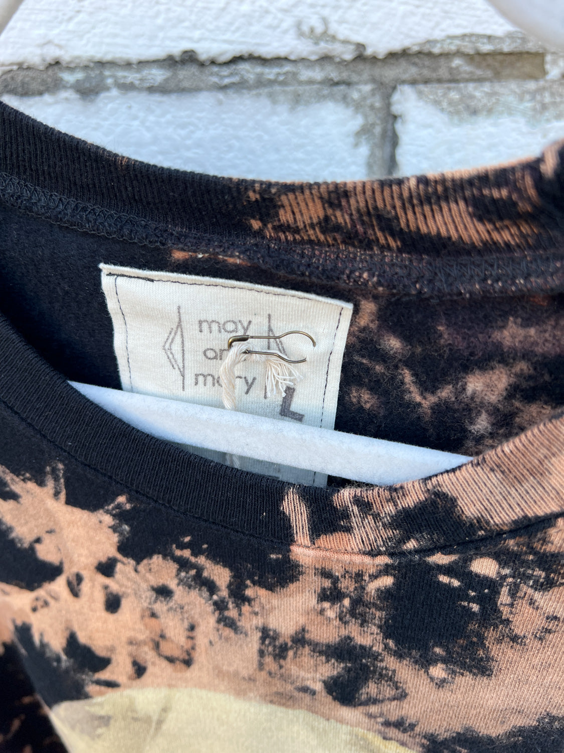 May and Mary Ice Dyed Organic Cotton Sweatshirt- Fire Moon