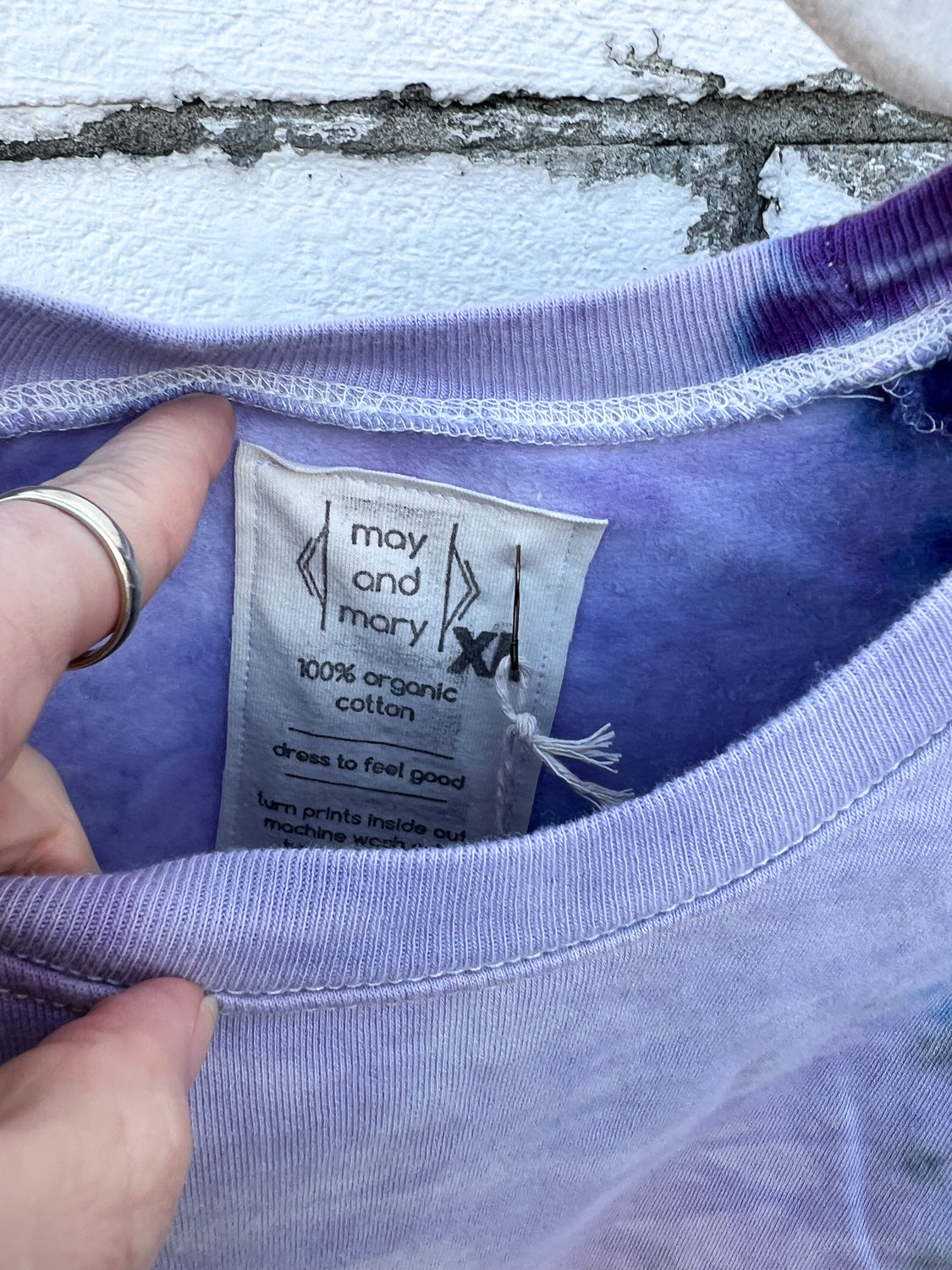 May and Mary Ice Dyed Organic Cotton Sweatshirt- Royal