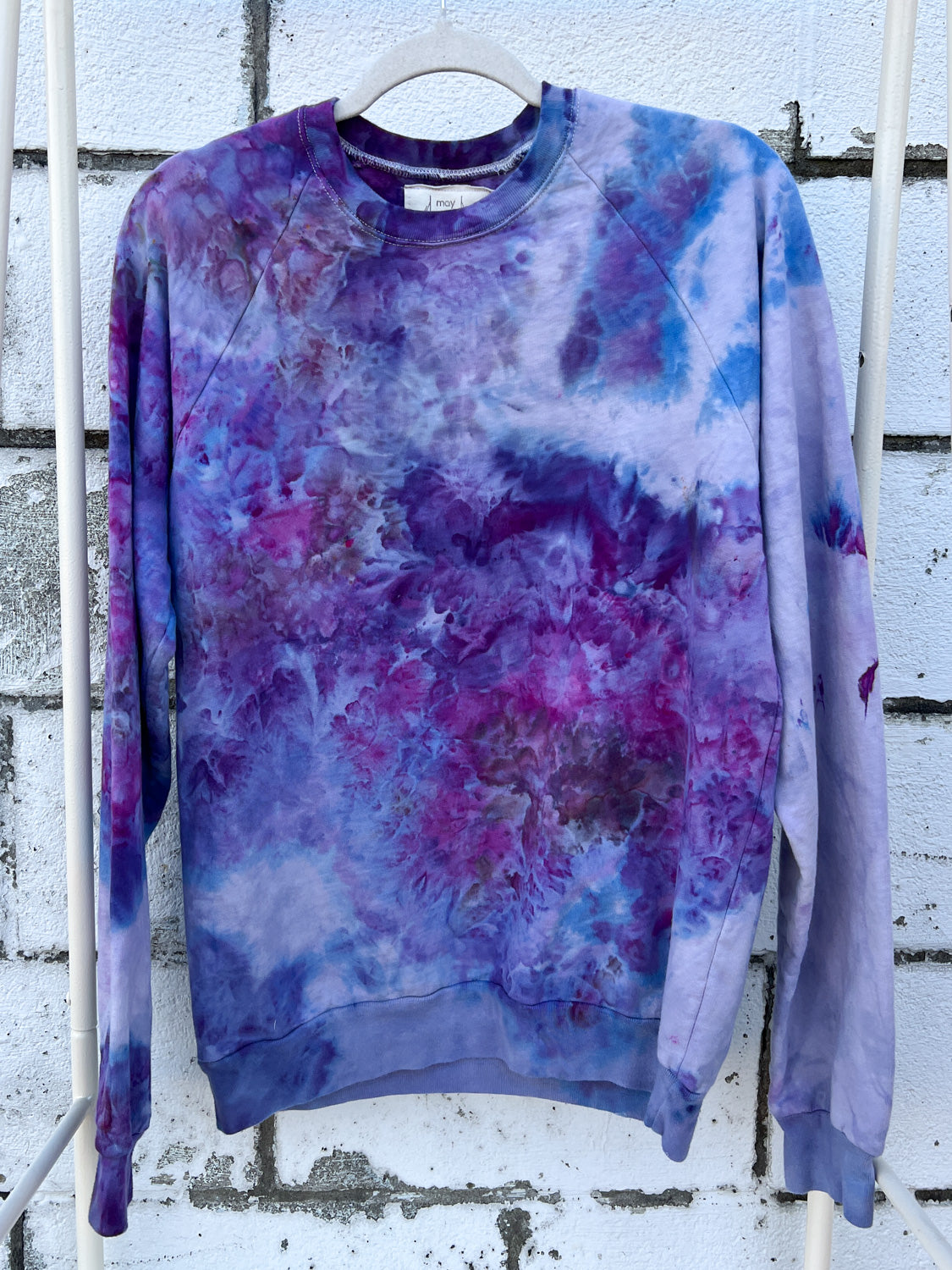 May and Mary Ice Dyed Organic Cotton Sweatshirt- Royal