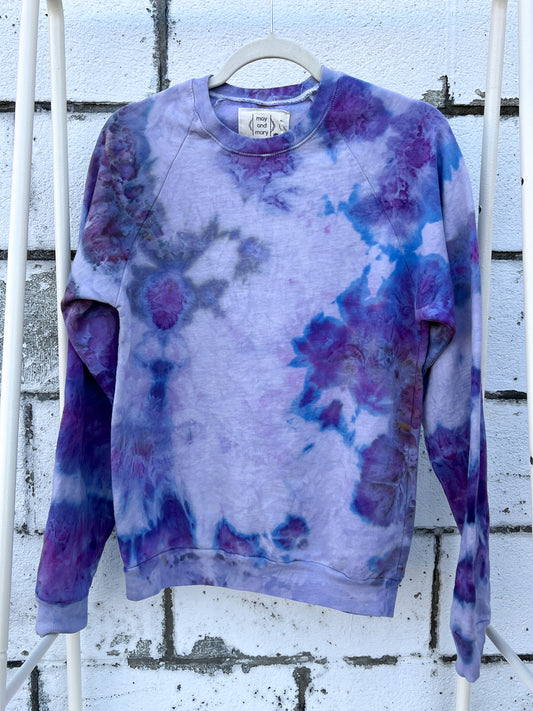 May and Mary Ice Dyed Organic Cotton Sweatshirt- Royal