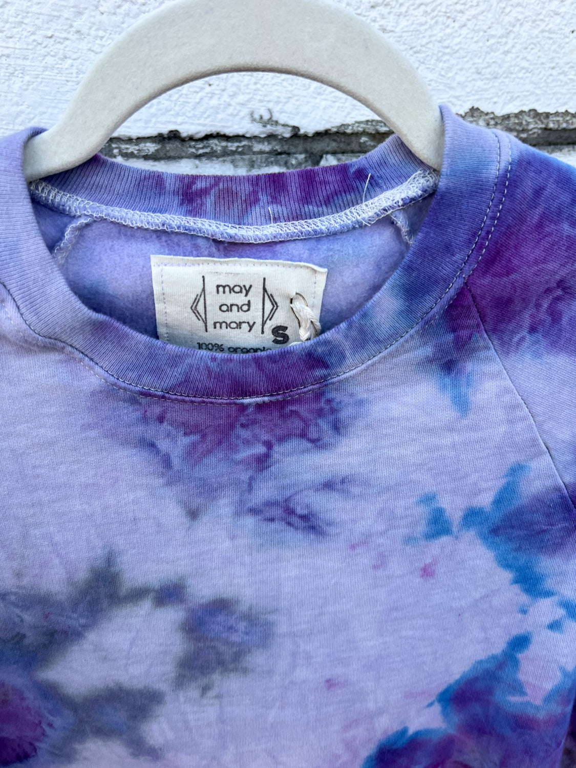 May and Mary Ice Dyed Organic Cotton Sweatshirt- Royal