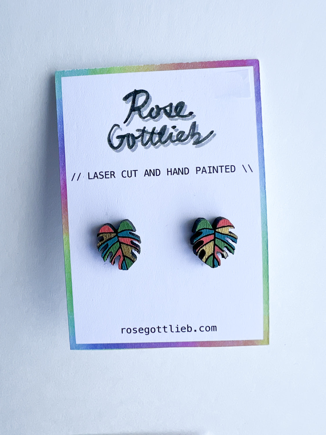 Rose Gottlieb Earrings - palm leaf studs