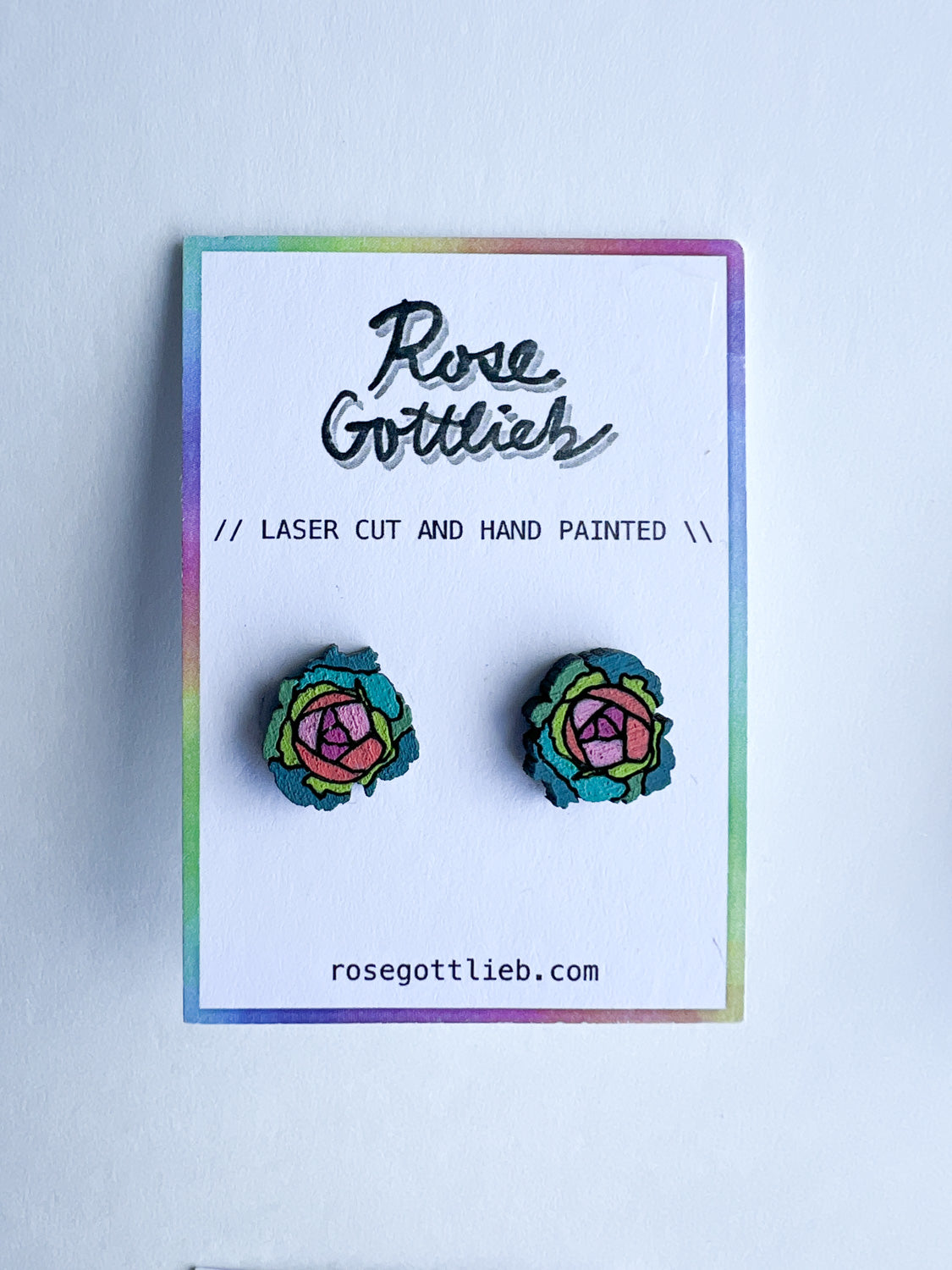 Rose Gottlieb Earrings - cabbage studs