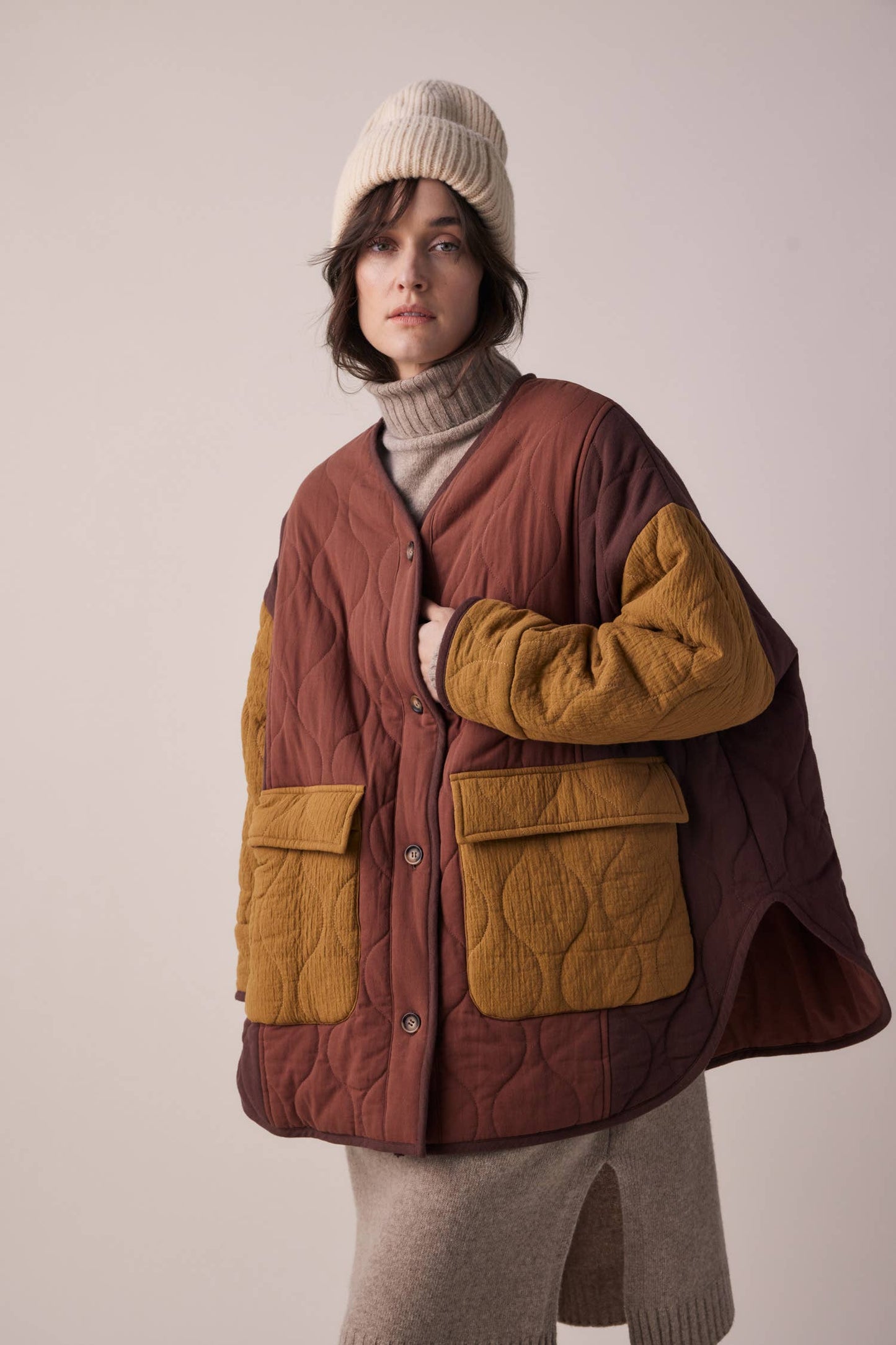 Amente - Cotton patch quilted jacket
