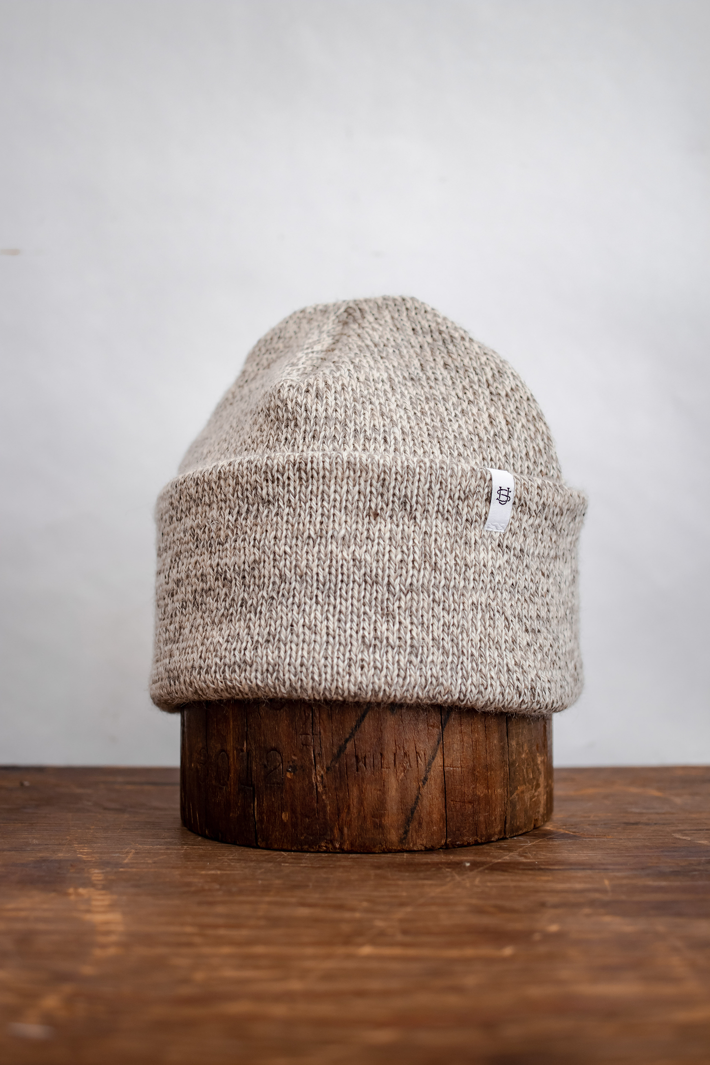 Upstate Stock Oatmeal Melange Ragg Wool Beanie