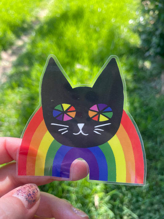 Baby Cats of California Rainbow Cat Sticker