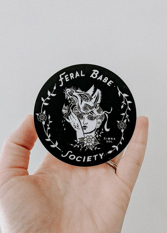 Simka Sol - Feral Babe Society - 3" Vinyl Sticker