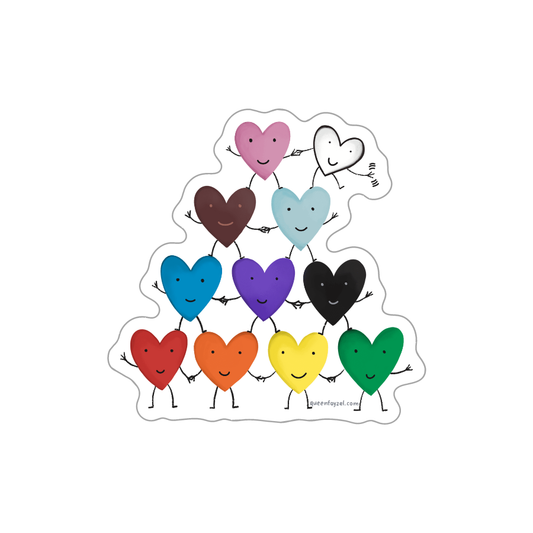 Queen Fayzel Heart Pyramid Vinyl Sticker