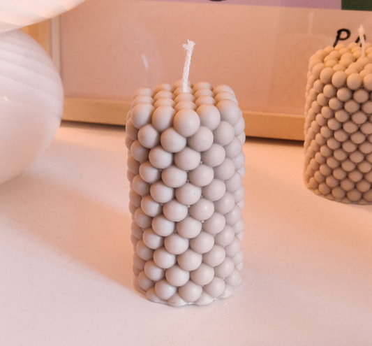 Dusty Rose Bodega - BUBBLE pillar candle